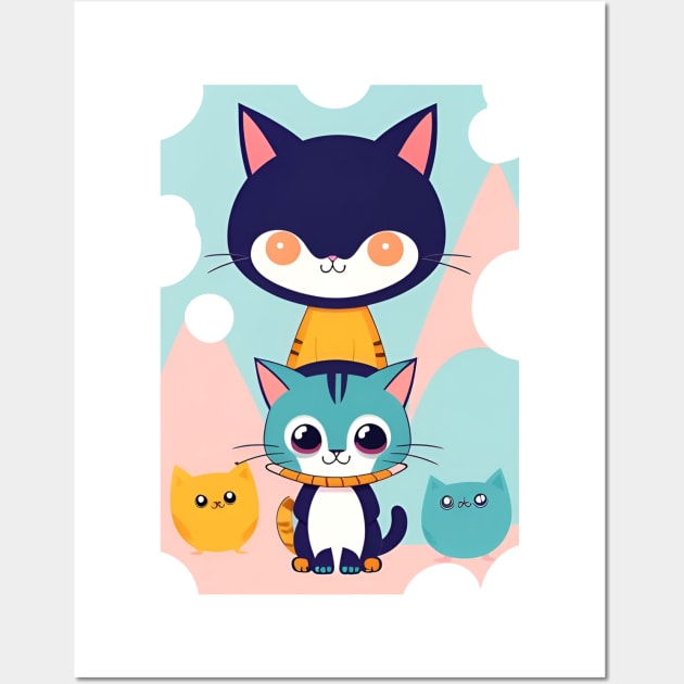 Cute cats Wall Art by JinggaJR